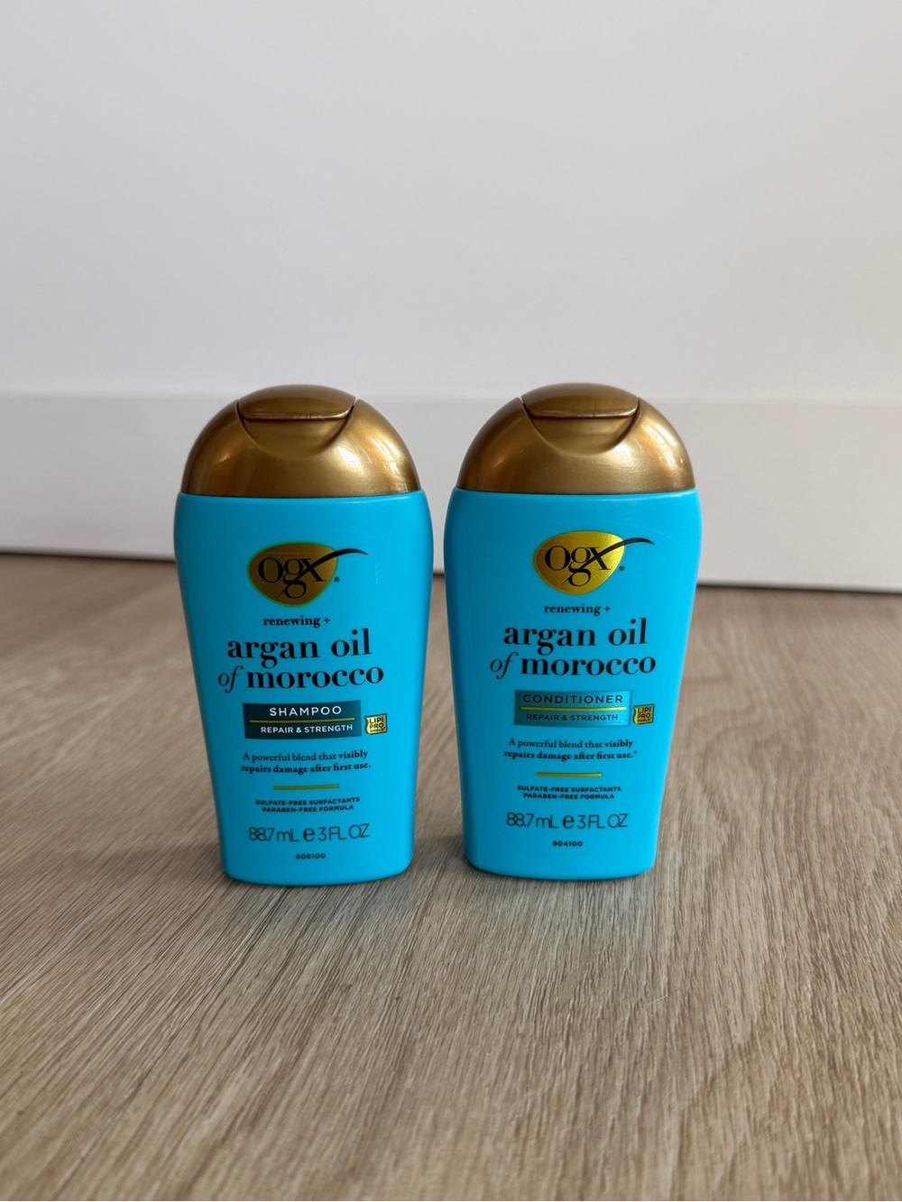 OGX Renewing + Argan Oil of Morocco Shampoo & Conditioner 3 oz. Each Travel SET